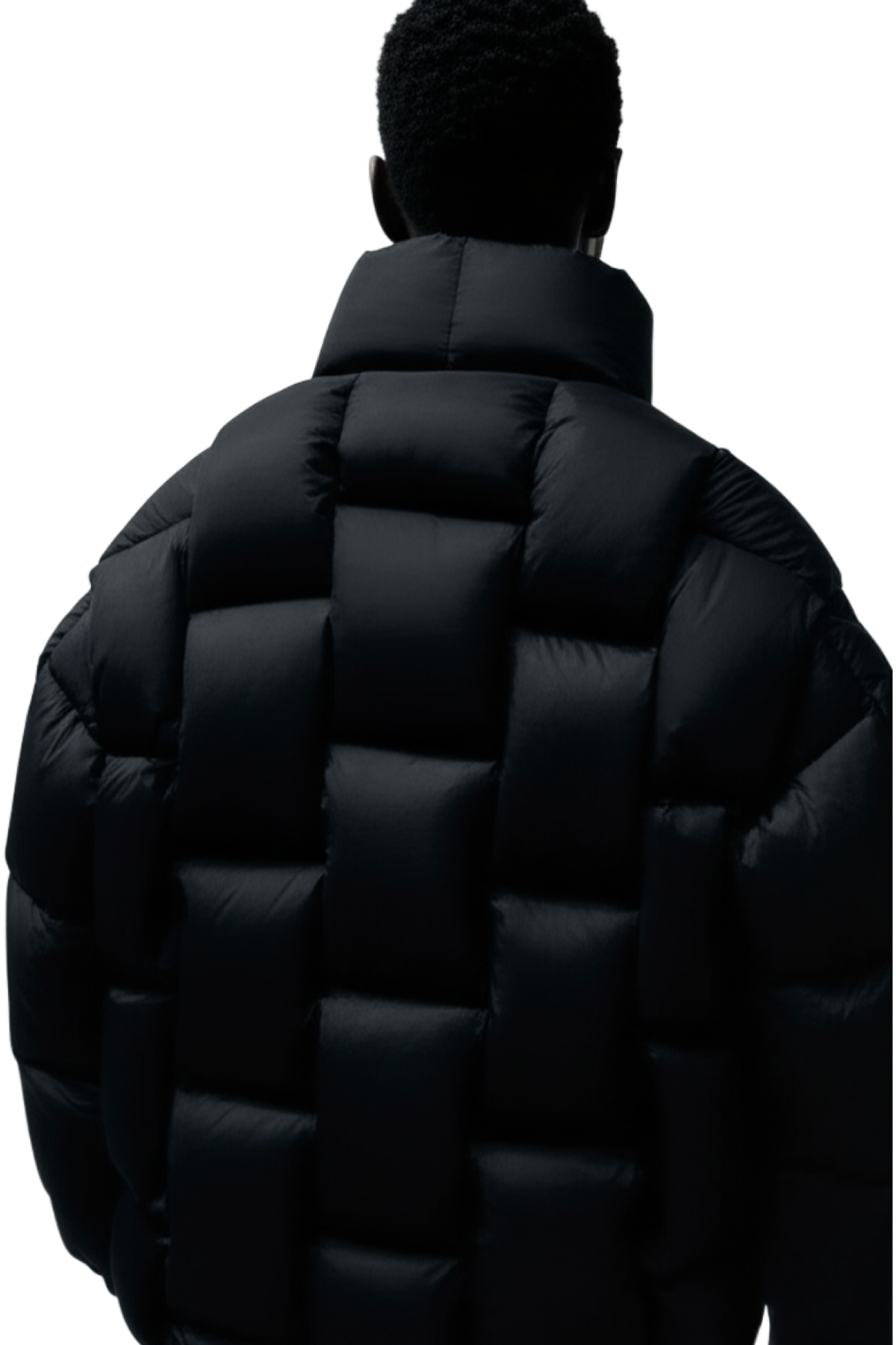 Diagramm-Pufferjacke - Schwarz