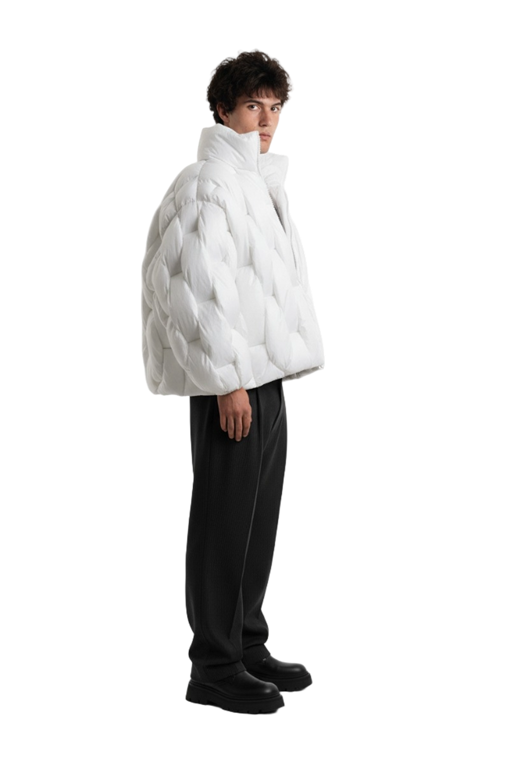 Pentagon Puffer - White