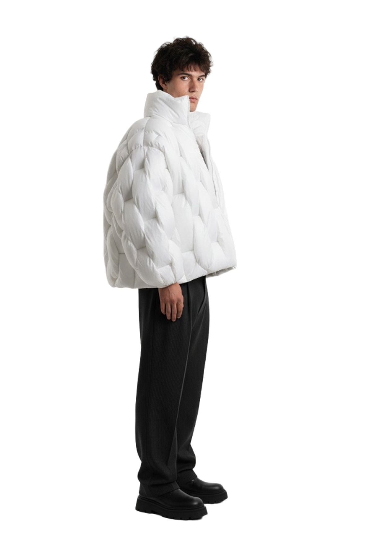 Pentagon Puffer - White