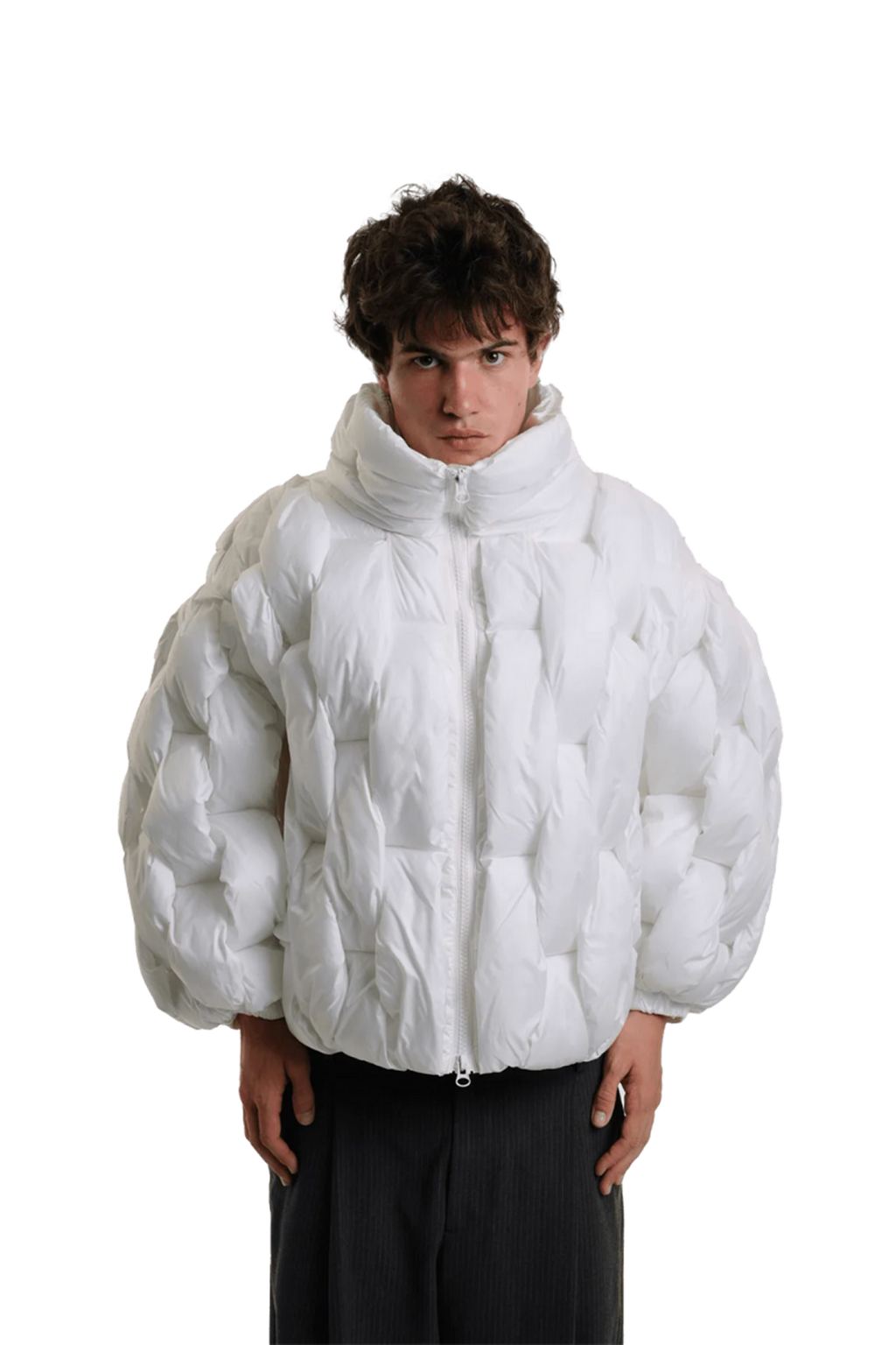 Pentagon Puffer - White