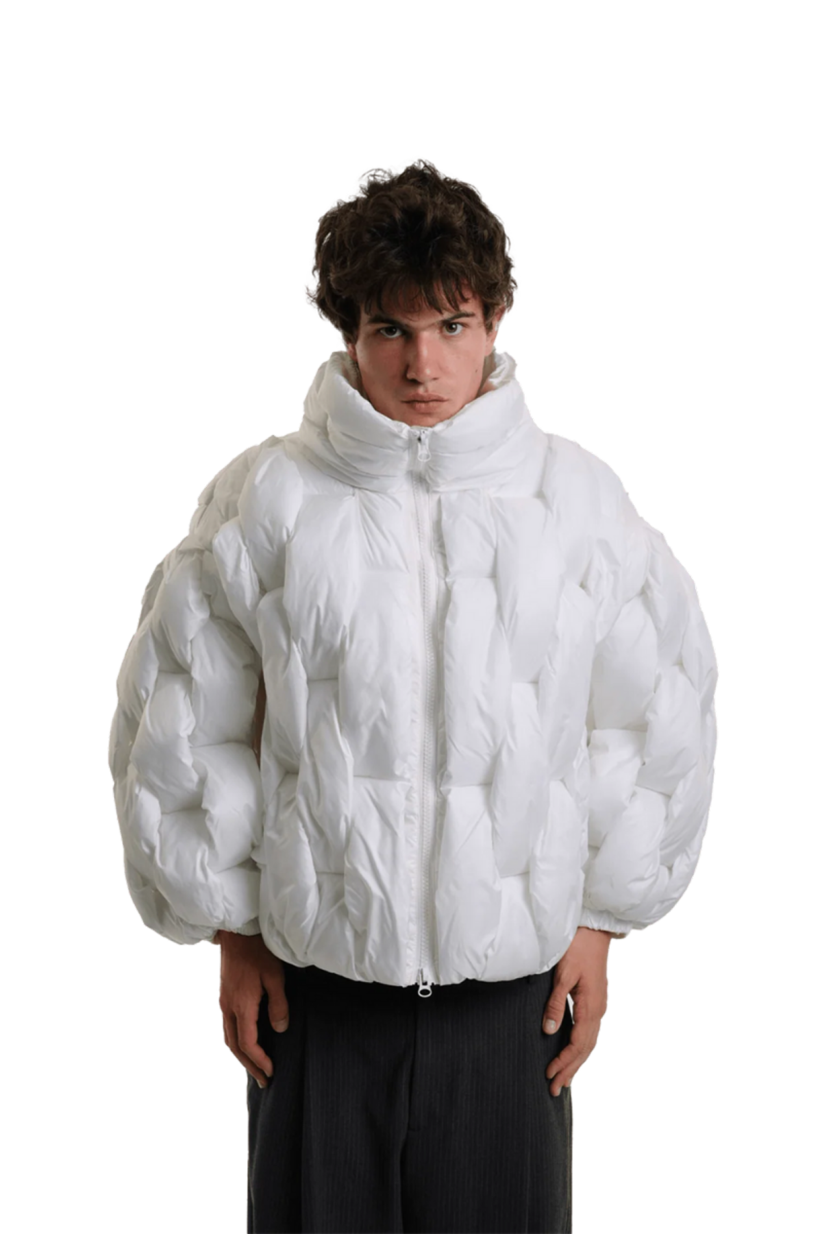 Pentagon Puffer - White