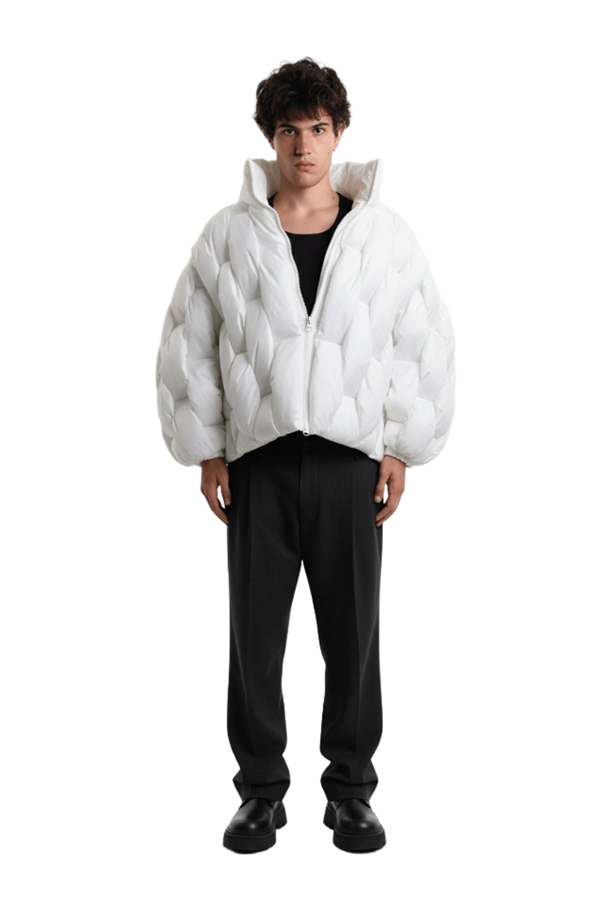 Pentagon Puffer - White